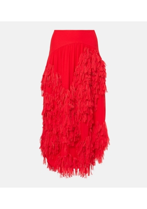 Xu Zhi Draped chiffon midi skirt