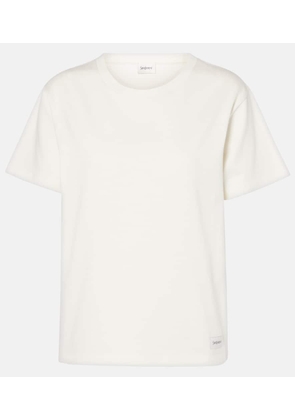 Saint Laurent Cotton-blend jersey T-shirt