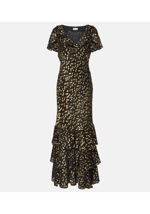 Rixo Amelle embellished tiered maxi dress