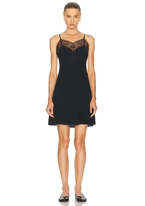 Acne Studios Dafne Jersey Mini Dress in Black - Black. Size 34 (also in 36, 40).