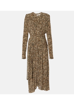 Isabel Marant Zeidi draped leopard-print maxi dress