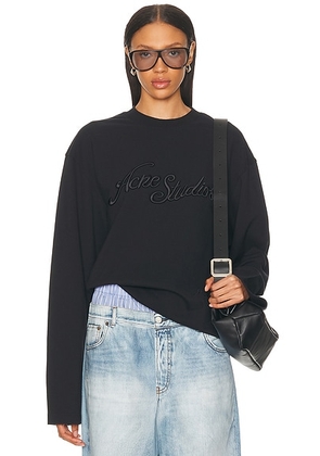 Acne Studios Crew Sweater in Faded Black - Black. Size S (also in XS).
