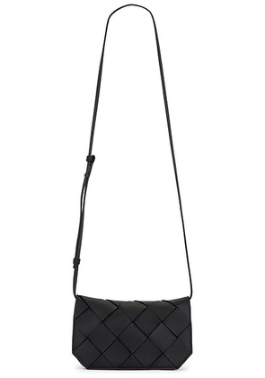 Bottega Veneta Diago Horizontal Phone Pouch in Black & Silver - Black. Size all.