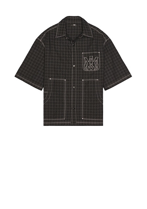 Amiri MA Quad Work Shirt in Black - Black. Size L (also in M, S, XL/1X).