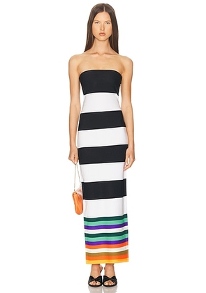 Christopher John Rogers Strapless Dress in Black Multi - Black,White. Size M (also in XS).