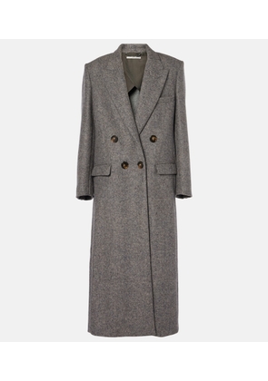 Stella McCartney Double-breasted wool and silk-blend coat
