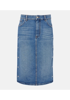 Stella McCartney Mid-rise denim pencil skirt