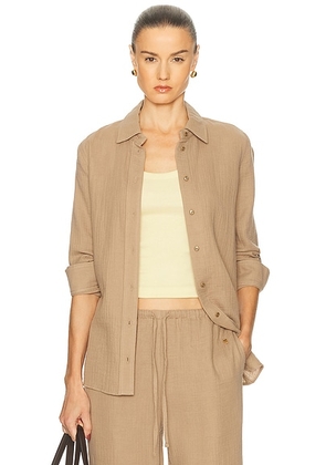 Eterne Constance Top in Taupe - Beige. Size L (also in M, S, XL, XS).