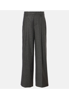 Vince Checked high-rise wide-leg pants