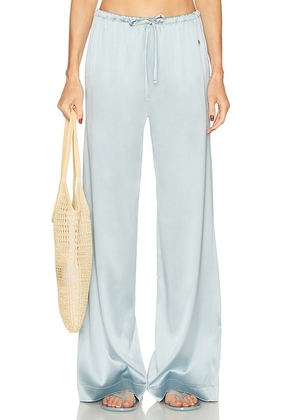 Eterne Brody Silk Pant in Dusty Blue - Baby Blue. Size XL/1X (also in ).