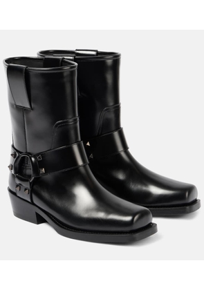 Valentino Garavani Rockstud leather biker boots