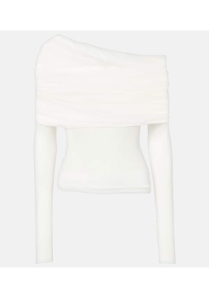 Christopher Esber Sonora Veiled off-shoulder top