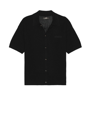 Amiri Crochet Mesh Shirt in Black - Black. Size S (also in ).