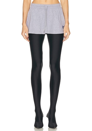 Balenciaga Shorts Mini Skirt in Heather Grey - Light Grey. Size L (also in S).