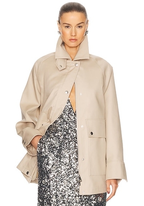 Brandon Maxwell The Celine Jacket in Light Khaki - Beige. Size M/L (also in ).