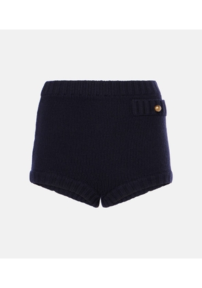 Chloe High-rise wool and cashmere shorts