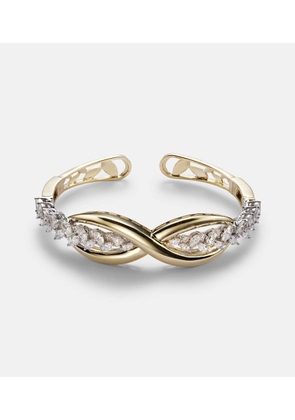 Yeprem Golden Strada 18kt gold bangle with diamonds