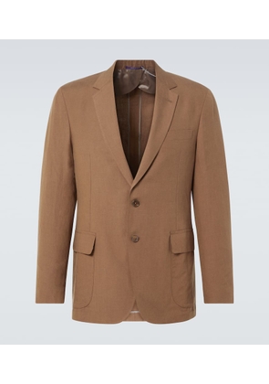 Ralph Lauren Purple Label Single-breasted silk and linen blazer