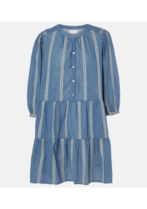 Velvet Kaitlyn jacquard cotton-blend minidress