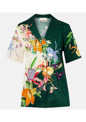 Alemais Aggie floral linen-blend shirt