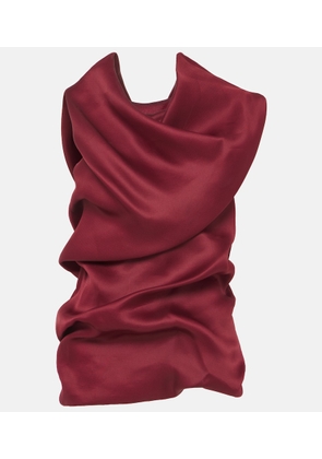 Khaite Luola draped silk top
