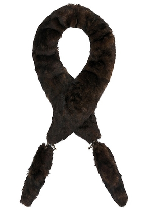 Chloe Chain Tail Scarf in Bold Brown - Brown. Size all.