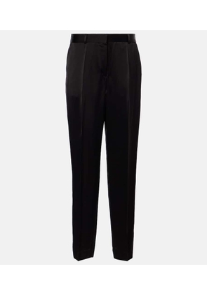 Toteme High-rise satin straight pants