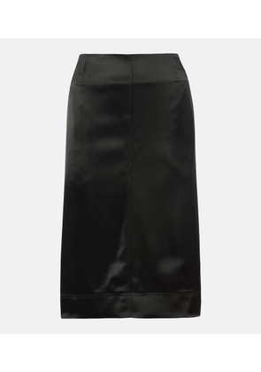 Toteme Paneled satin midi skirt