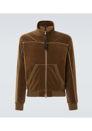 Tom Ford Cotton-blend velvet track jacket