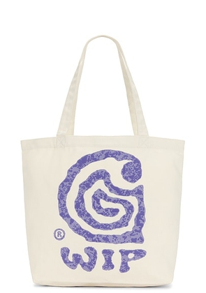 Carhartt WIP Canvas Graphic Tote in Helix Print & Natural - Cream. Size all.