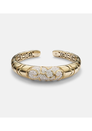 Marina B Onda 18kt gold bangle with diamonds