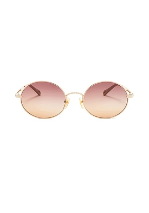 Chloe Aly Petit Sunglasses in Gold & Brown. Size all.