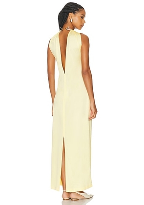 Bottega Veneta Low Back Dress in Pastry - Lemon. Size 38 (also in 36, 40).