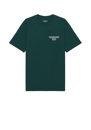 Carhartt WIP Alumni T-Shirt in Dark Fir - Dark Green. Size M (also in ).
