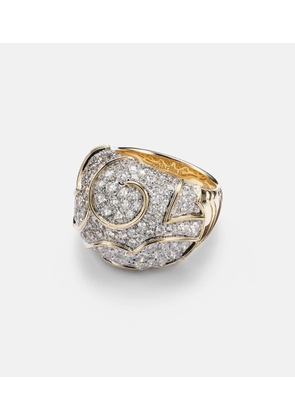 Marina B Onda Bombe 18kt gold ring with diamonds