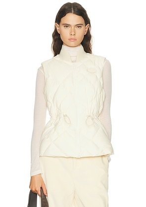Burberry Devonside Vest in Ceramic White - Cream. Size L (also in M, S, XS).