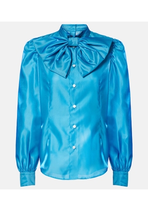 Noir Kei Ninomiya Bow-detail satin blouse