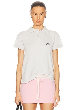 Balenciaga Short Sleeve Fitted Polo in Dirty White - White. Size L (also in M, XS).