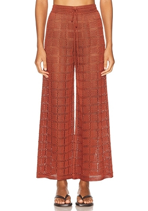 Calle Del Mar Patchwork Pant in Clay - Brick. Size M (also in ).