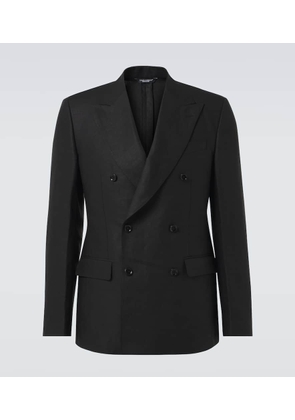 Dolce&Gabbana Double-breasted linen suit jacket