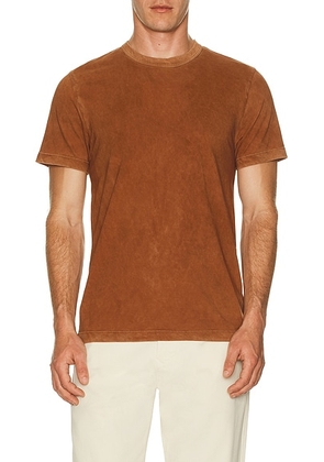 COTTON CITIZEN The Classic Crew Neck Tee in Vintage Pecan - Brown. Size M (also in S).