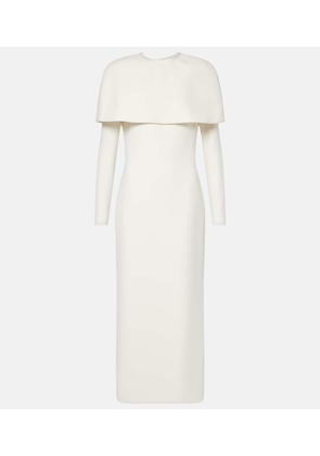 Safiyaa Bridal Gullu caped crepe midi dress