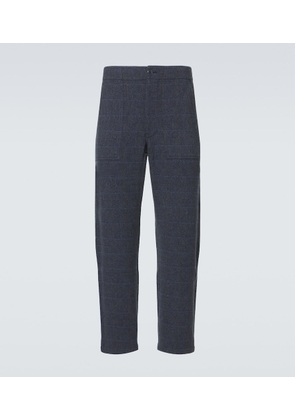 God's True Cashmere Herringbone checked cashmere straight pants