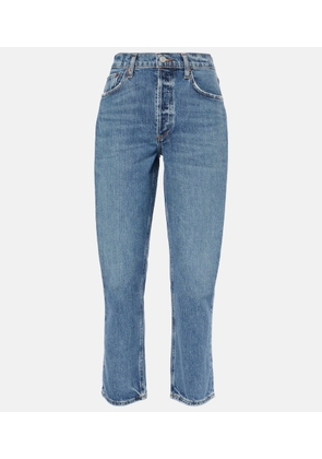 Agolde Riley high-rise cropped straight jeans