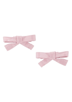 Balenciaga Sweetheart Earrings in Shiny Pink & Shiny Silver - Pink. Size all.