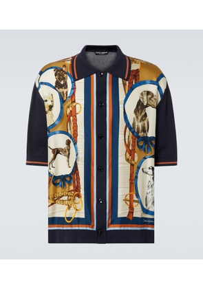 Dolce&Gabbana Printed silk and cotton bowling shirt