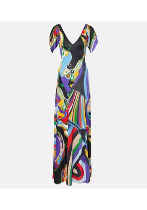 Pucci Orchidee and Iride jersey gown