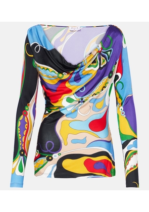 Pucci Orchidee jersey blouse