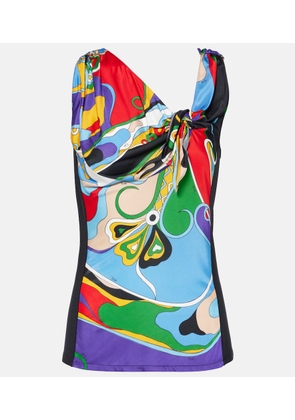 Pucci Orchidee tie-neck top