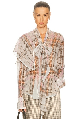 Acne Studios Senelle Top in Grey & Pink - White,Blush. Size 36 (also in ).